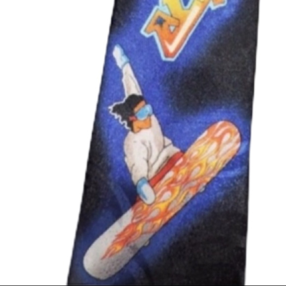 No Boundaries Snowboarding Gravity Skull Neck Tie